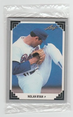 1991 Donruss Factory Set Leaf PREVIEW Sealed Pack NOLAN RYAN on TOP Molitor Back - Imagem 1 de 2