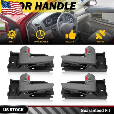 4PCS Interior Door Handle Gray For 2004-2009 Kia Spectra 2005-2009 Kia Spectra5 - Image 1 of 4