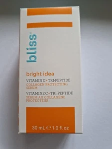 Bliss Bright Idea Vitamin C + Tri-Peptide Collagen Protecting Serum 30ml New - Picture 1 of 2