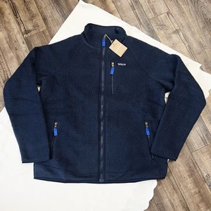NUOVO Patagonia Uomo Taglia XL Retro Pile Giacca Pile - Nuovo Navy - 22801 - Foto 1 di 9