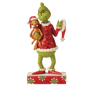Jim Shore The Grinch Holding Max Under Arm Figur Brandneu mit Etikett - Bild 1 von 2