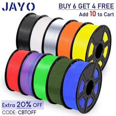 🎁BUY 10 PAY 6 JAYO 1.1KG Matte PETG PLA+ SILK Dual PLA Classic 1.75mm Filament - image 1 of 4