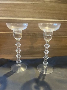 Set di 2 - Candelabri vintage in cristallo Schott Zwiezel, - Foto 1 di 3