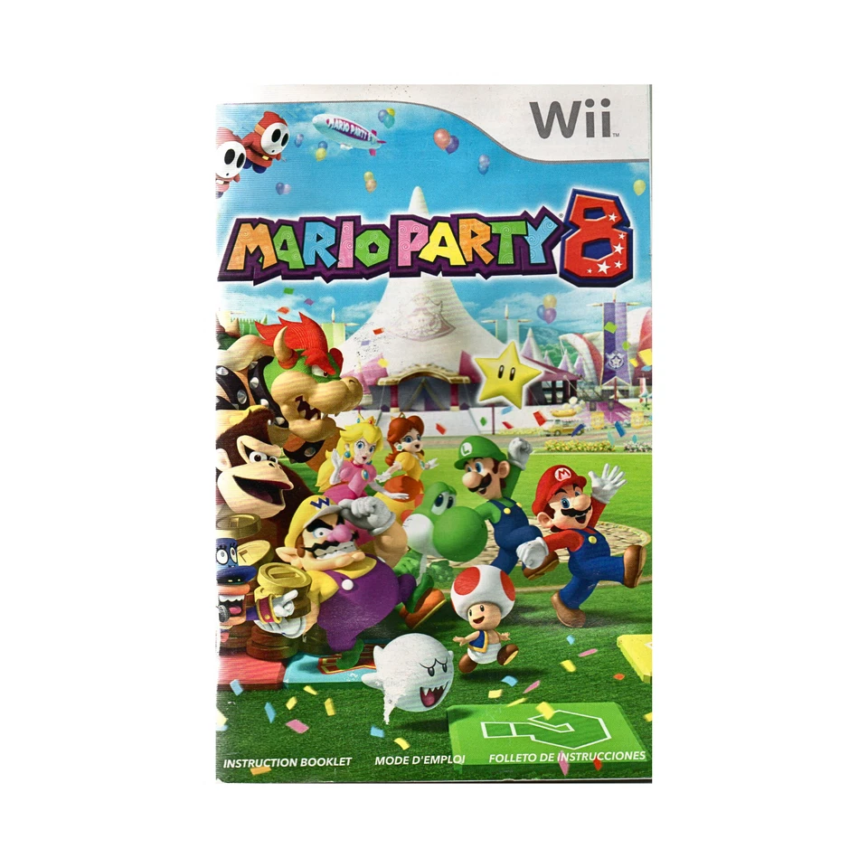 Nintendo Wii Mario Party 8 Booklet Manual - No Game 2007 - Manual Only! - Image 1 of 1