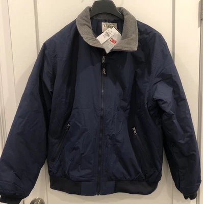 NWT LL Bean Mens XXL Warm Up Jacket Fleece Lined Thinsulate Navy/ Blue 2XL - Image 1 of 4