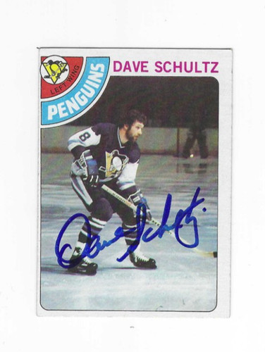 DAVE SCHULTZ SIGNED AUTOGRAPHED 1978-79 TOPPS CARD #225 FLYERS PENGUINS ...