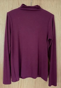 Lands End Damen Langarmshirt Turtleneck bordeaux weinrot Gr.M sehr guter Zustand - Bild 1 von 7