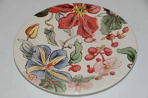 NEW GIEN FRANCE CLEMATIS Flowers CANAPE PLATE (S) 6 5/8 inches 3 available - Imagen 1 de 6