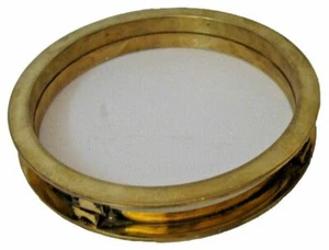 Marine BRASS PORT HOLE / Window / Porthole -  10 INCHES - TOUGHENED GLASS - Picture 1 of 11