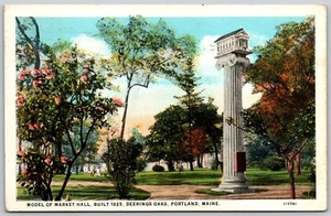 Postcard Maine Portland ME Deerings Oaks Model of Market Hall 1928 - Picture 1 of 2