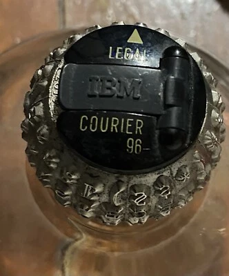IBM SELECTRIC TYPEWRITER I II FONT BALL - COURIER LEGAL, Probably 10 Point - Image 1 of 2