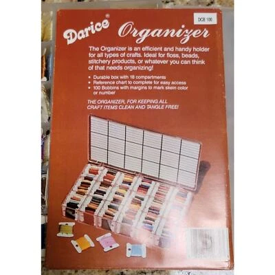 Darice Embroidery Organizer Box Case w/ Assorted Color Skeins floss - Image 1 of 4