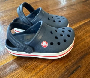 Crocs Unisex Clog Sandals With Ankle Strap- Size C6-Red, White & Blue - Picture 1 of 10