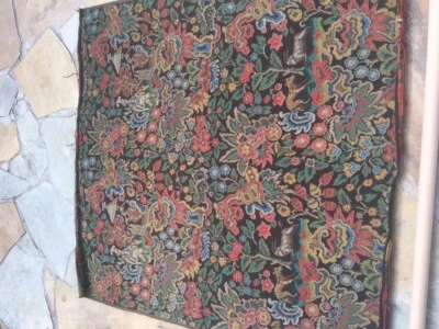 ANTIGUO TAPIZ DE TAPICERÍA TEJIDO A MANO PUNTA DE AGUJA-RENACIMIENTO NUNCA USADO Foto 1 de 4