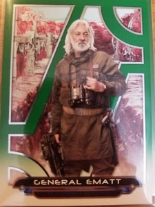 Star Wars Galactic Files #TLJ-20 2018 General Ematt Resistance verde 142/199 - Imagen 1 de 1