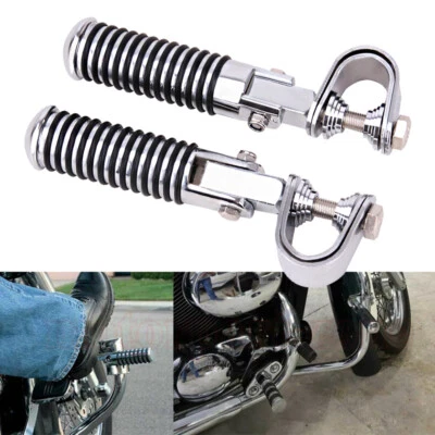 Abrazadera en U de 1" ~ 1-1/4" barra de protección de motor de carretera clavijas de pie de choque para motocicleta Harley Foto 1 de 4