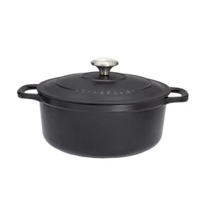 Cocotte ronde 26 cm chasseur noir interieur noir fonte émaillée 26 cm CHASSEUR - Imagen 1 de 2