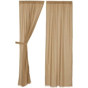 Tobacco Cloth Khaki Panel Set by VHC Brands - 84"x40" - Picture 1 of 2