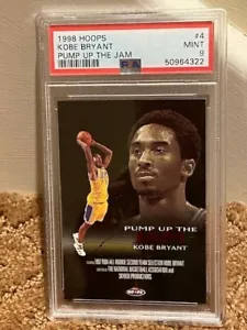 1998 Reifen Kobe Bryant Karte PSA 9 Pump up the Jam Lakers #4 NEUE HÜLLE - Bild 1 von 1
