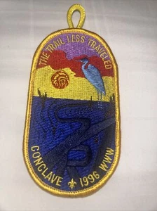 Mint 1996 OA Boy Scout Conclave Patch  The Trail Less Traveled SR-7 Blue Heron - Picture 1 of 2