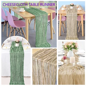 90x300cm/90x400cm Paño de Queso Mesa Corredor Setting Silla Navidad Fiesta Decoración - Imagen 1 de 15