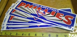 vintage Lot 5 MLB Licensed Philadelphia Phillies bumper stickers by Tag express - Picture 1 of 2