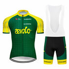 Maillot de vélo vert pour hommes VTT vêtements respirants vélo dosb shorts ensemble uniformes