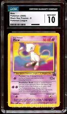 CGC 10 GEMAS COMO NUEVAS MEW # 8 WOTC Black Star Promo Tarjeta de Pokémon