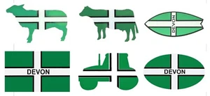 Devon Flag External Car Window Stickers - 6 Different - Made & Sold in Devon - Picture 1 of 15