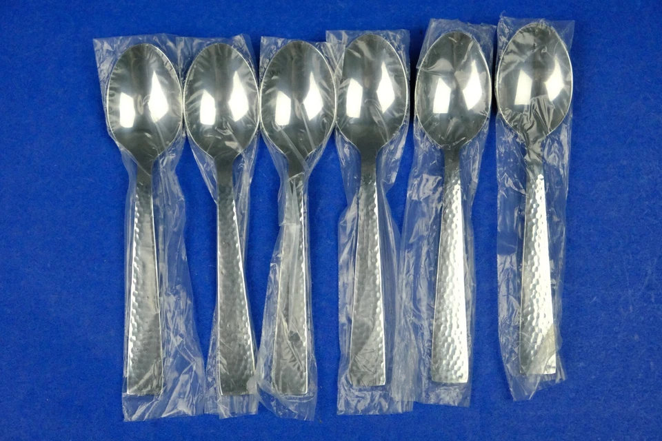 6 кованых чайных ложек из нержавеющей стали Godinger Castello 6 1⁄4 дюйма - Изображение 1 из 3