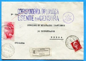 1941 "CORRISPONDENZA DIPLOMATICA / ESENTE DA CENSURA" per l'ESTERO (297335) - Imagen 1 de 2