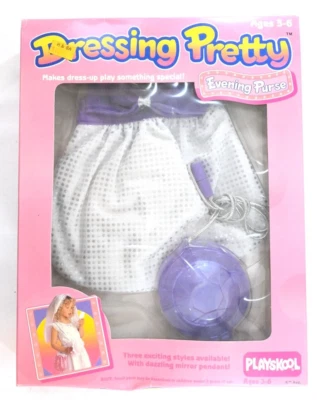 Playskool Dress Up Vintage Clothes Dressing Pretty Purse W/ Mirror Pendant 1988 - Image 1 of 3