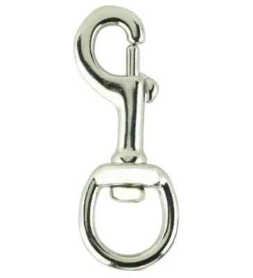 Everbilt 3-5/8 in. Nickel-Plated Steel Fixed Rigid Eye Bolt Snap Chain Dog Leash - Image 1 of 2