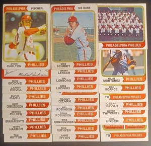 1974 TOPPS NEAR MASTER TEAM SET 30/31+ PHILADELPHIA PHILLIES SCHMIDT NM/MT 04964 - Picture 1 of 23