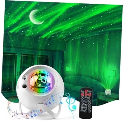 Proyector Aurora Northern Lights: 60+ efectos de luz ruido blanco estrellas cielo luna  Foto 1 de 4