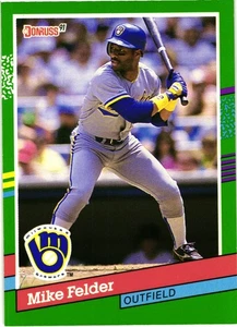 1991 Donruss - Mike Felder #535 2 gelbe Streifen am linken Rand - Bild 1 von 2
