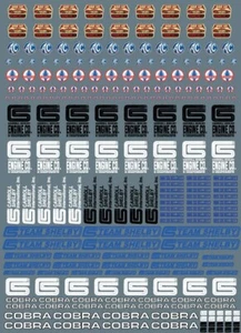 Décalcomanie à l'eau COBRA, Shelby , maquette, A5, Custom, Diorama - Picture 1 of 1