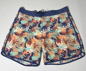 Patagonia Herren Gr. 36 Stretch Boardshorts 7,5 Schrittlänge Navy Blätter Print - Bild 1 von 13