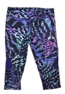 Adidas Girls Climalite Print Crop Leggings Athletic Clothes Size 4  - Picture 1 of 2