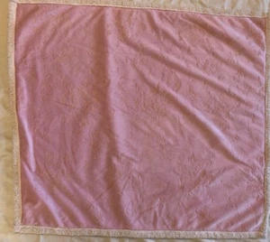 Laura Ashley Baby Girl's Blanket Pink Roses Pattern Cream Sherpa Lovey Security - Picture 1 of 7