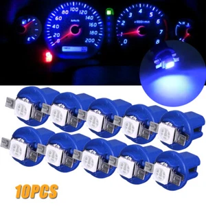 10 piezas T5 B8.5D 5050 1SMD LED tablero medidor de instrumentos bombillas azules - Imagen 1 de 12