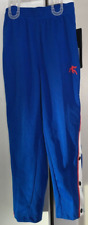 AND1 Blue Red White Tear Away Pants Size XS(4/5) Snaps Elastic Waist Slim Fit