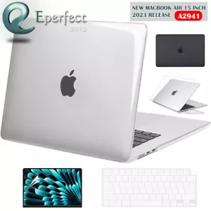 Hard Shell For MacBook Air 15" A2941 A3114 A3241 M4 M3 M2 Keyboard Cover LCD - Picture 1 of 16