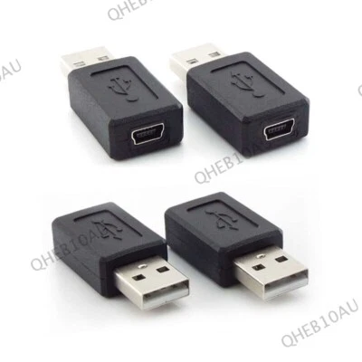 Mini USB B 5 Pins Female Jack to USB 2.0 A Male Connector Adapter Transfer 17H - Image 1 of 4