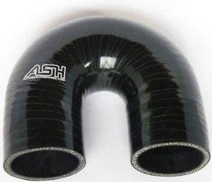 180° gradi, arco in silicone, ID 63mm, arco tubo radiatore, LKK - NERO - Foto 1 di 6