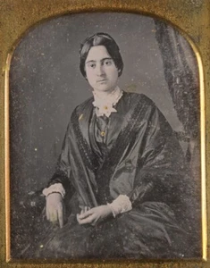 antique daguerreotype, about 8x10cm (circa 1840-1850s) - Imagen 1 de 5