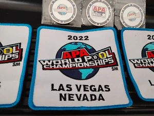 2022 APA WORLD POOL CHAMPIONSHIPS GEDENKMÜNZEN, 2x MÜNZEN/CHIPS & 2x PATCHES - Bild 1 von 13
