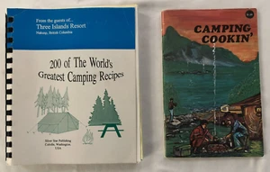 Vintage 1973 Camping and Spiral Bound Community Cookbook 2 Book Lot - Bild 1 von 9