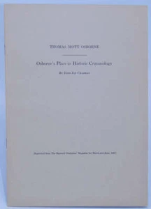 Chapman, John Jay. Thomas Mott Osborne: Osborne's place in historic criminology - Picture 1 of 1