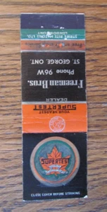 FREEMAN SUPERTEST GAS STATION 1940s TAX STAMP MATCHBOOK COVER: ST. GEORGE ON B23 - Picture 1 of 3